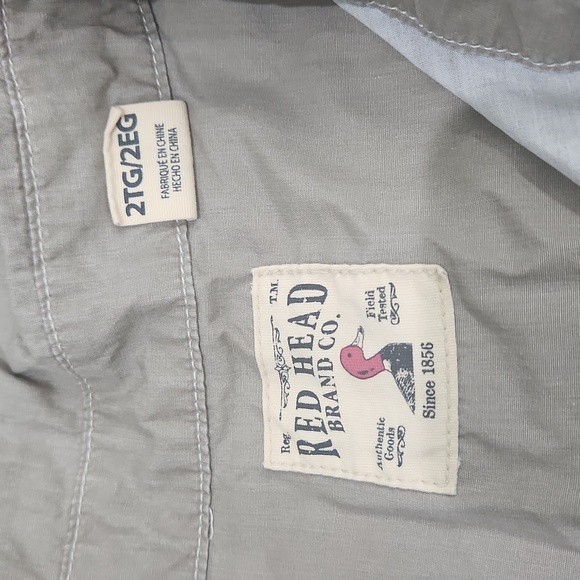 Red Head Shirt Canvas Workwear Short Sleeve - Picture 2 of 5